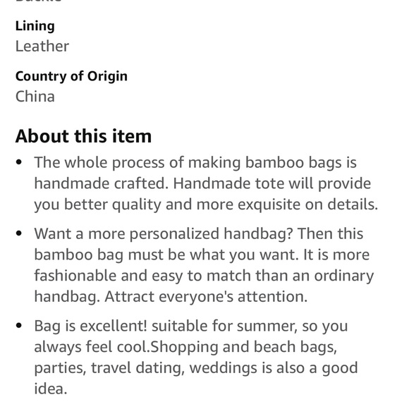 Bamboo and leather crossbody bag. - Picture 7 of 9